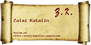 Zalai Katalin névjegykártya